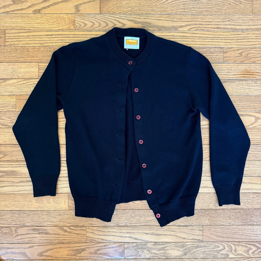 Classic Black Knit Cardigan Sweater
